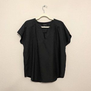Banana Republic Flutter Sleeve Black Blouse
